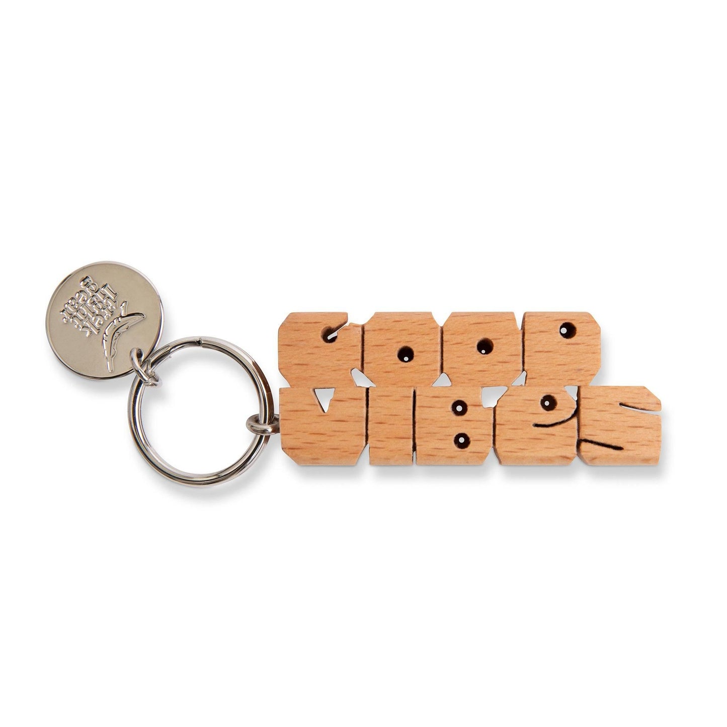 GOOD VIBES Wood Keychain - Trek Light