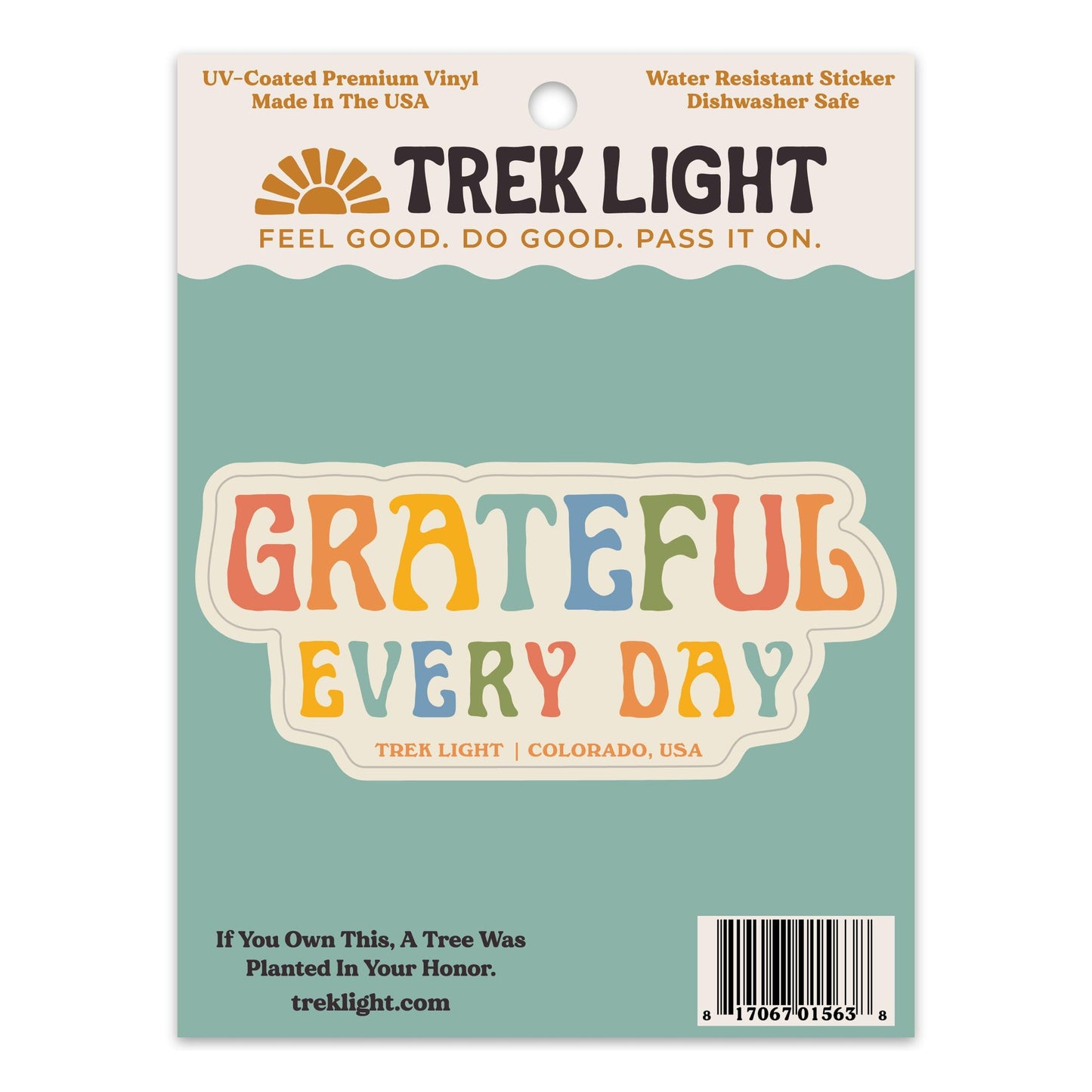 Grateful Every Day Sticker - Default Title - Trek Light