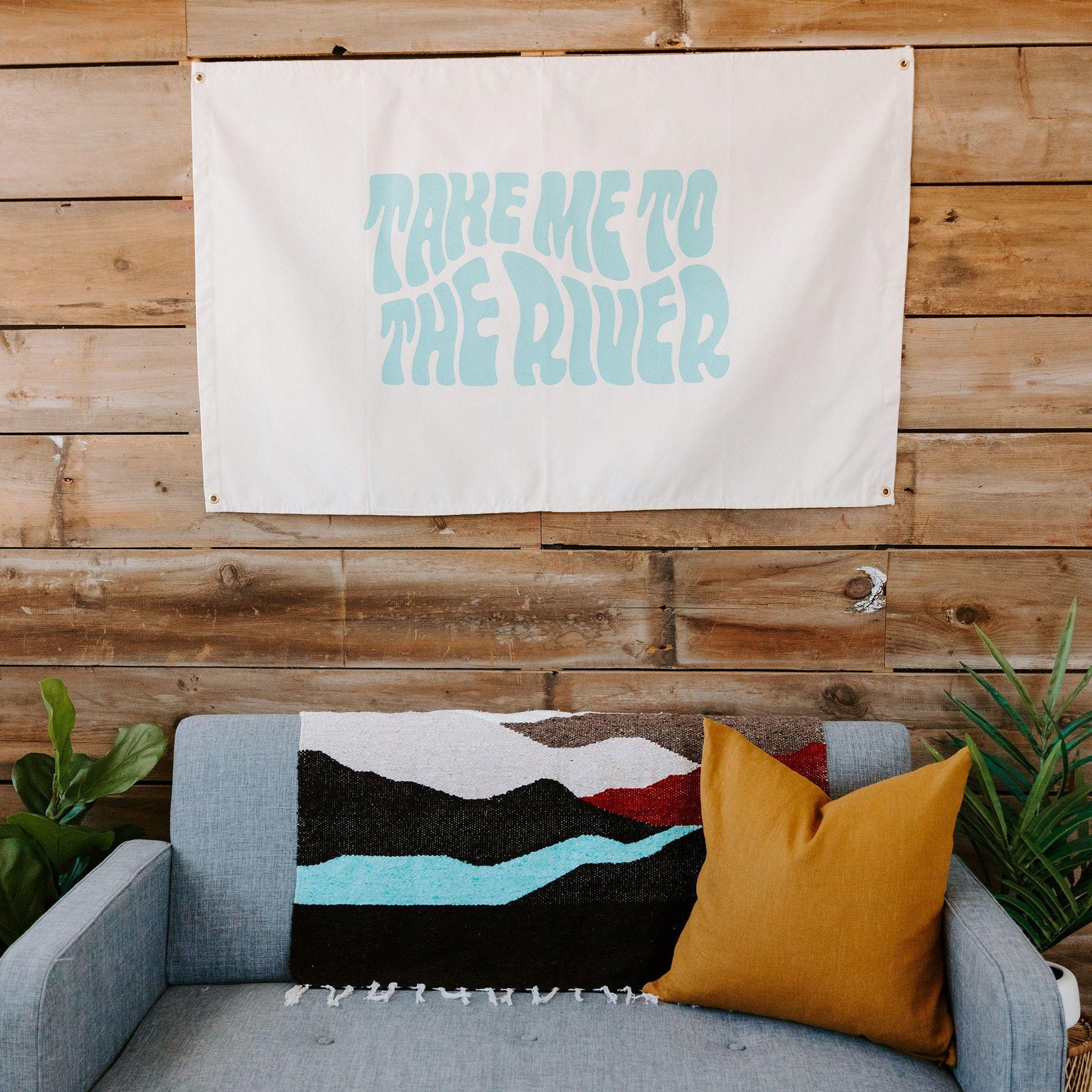 Take Me To The River Canvas Flag - Trek Light